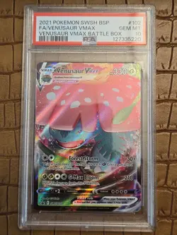 Pokemon Venusaur VMAX SWSH102 Black Star Promo Card PSA 10 - Image 1