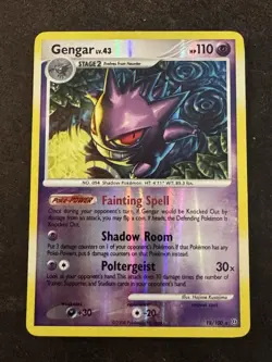 Pokemon TCG Single Card Gengar LV.43 Reverse Holo Rare 18/100 DP Stormfront 2008 - Image 1