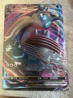 Lapras VMAX Shiny Holo Card Limited Edition Fan Art 👀New Back - Image 1