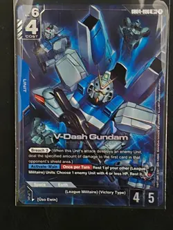 GUNDAM CARD GAME GD04-006 R+ V-DASH GUNDAM - HOLO FOIL - PHANTOM ARIA Alt Art - Image 1