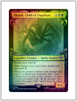 1x Shelob, Child of Ungoliant, Showcase Scroll Foil, LOTR, Magic MTG NM - Image 1