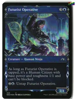 MTG Futurist Operative (Showcase) [NEO - 333] LP Foil 4-3 - Image 1