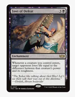Jaws of Defeat | MTG TDC | Black Enchantment Life Loss Commander EDH Rare | NM - Image 1
