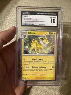 CGC 10 Jolteon SVP169 COSMOS HOLO PROMO SVP 169 Pokemon - Image 1