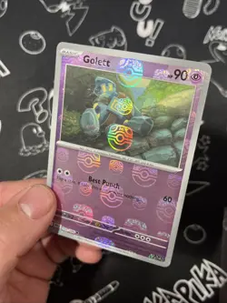 Pokemon TCG Black Bolt Masterball Reverse Holo Golett 42/86 English - Image 1
