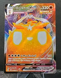 Pokemon 45/264 CINDERACE VMAX Ultra Rare Full Art Fusion Strike card NM/MT - Image 1