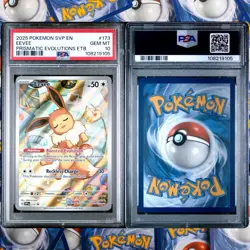 2025 POKEMON SVP EN-SV BLACK STAR PROMO #173 EEVEE PSA 10 - Image 1