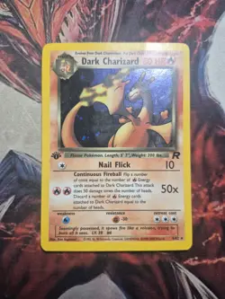 Pokemon Dark Charizard 4/82 Team Rocket Holo Rare 1st Edition WOTC MP/HP - Image 1