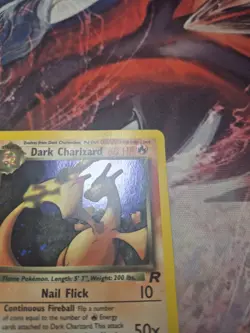 Pokemon Dark Charizard 4/82 Team Rocket Holo Rare 1st Edition WOTC MP/HP - Image 2