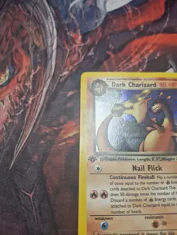 Pokemon Dark Charizard 4/82 Team Rocket Holo Rare 1st Edition WOTC MP/HP - Image 3