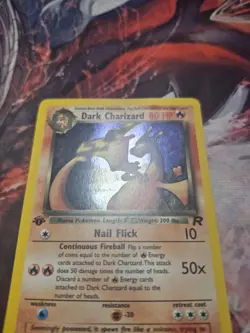 Pokemon Dark Charizard 4/82 Team Rocket Holo Rare 1st Edition WOTC MP/HP - Image 4