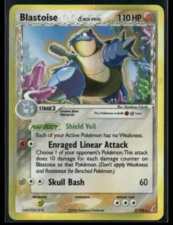 2006 Pokemon Delta Crystal Guardians Blastoise #2/100 - Image 1