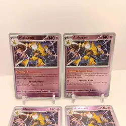 Pokemon Alakazam (Reverse Holo) 056/132 NM Mega Evolution Playset x4 - Image 2