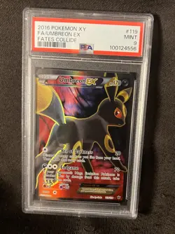 PSA 9 - 2016 Pokemon XY Fates Collide - Umbreon EX 119/124 Full Art - MINT - Image 1