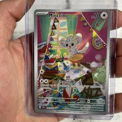 Minccino Illustration Rare SV05: Temporal Forces 182/162 NM/MT Pokemon Nintendo - Image 2