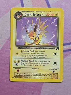 Team Rocket Pokemon TCG Dark Jolteon 38/82 Played MP - Image 1