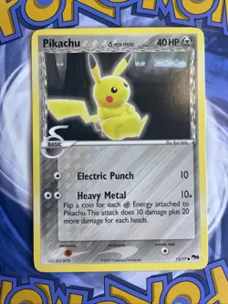 Pikachu Delta Species 13/17 Pop Series 5 Pokemon TCG Steel Type LP - Image 1