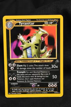 Tyranitar 1st Edition 31/75 MP Neo Discovery Regular Rare Pokemon TCG - Image 1