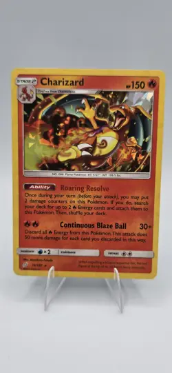 2019 POKEMON 14/181 SUN & MOON CHARIZARD HOLO TEAM UP CRACKED ICE - Image 1