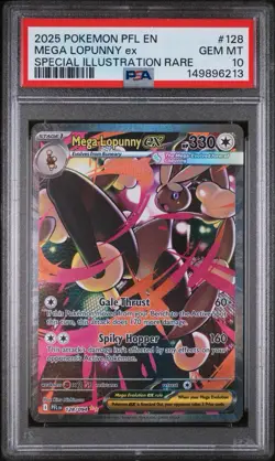 Pokemon Mega Lopunny ex 128/094 Phantasmal Flames PSA 10 2025 Fast Shipping - Image 1