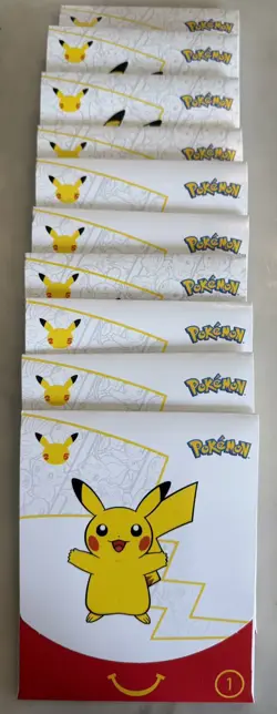 🔥2021 Pokemon 25th Anniversary McDonald's LOT of 10 #1 Promo Packs Sealed🔥New! - Image 1