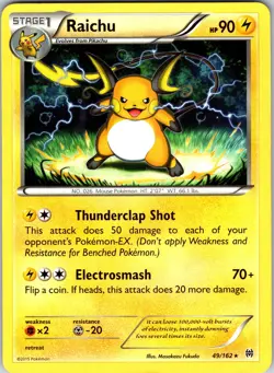 Raichu 49/162 XY - BREAKthrough Pokemon NM Normal - Image 1