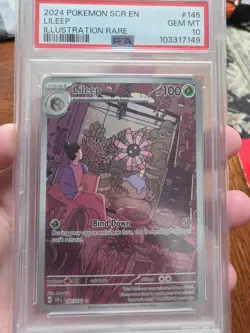PSA 10 Pokemon Stellar Crown Lileep 145/142 Illustration Rare PSA 10 - Image 1