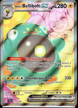 Iono’s Bellibolt ex 172/159 Pokemon Journey Together Illustration Rare NM - Image 1