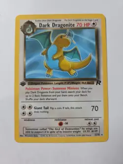 DARK DRAGONITE TEAM ROCKET 22/82 LP RARE POKEMON 1ST EDITION - Image 1