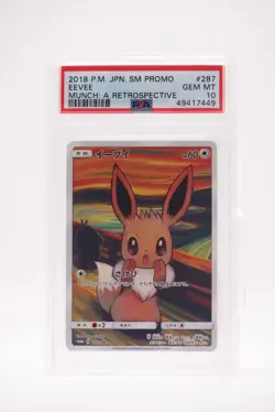 2018 Pokemon Eevee Munch Retrospective JPN Full Art 287 PSA 10 - Image 1
