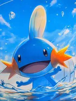 Mudkip CCG Playmat - Pokemon Mudkip TCG Playmat - Mudkip Game Mat 24x14in New - Image 2