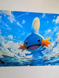 Mudkip CCG Playmat - Pokemon Mudkip TCG Playmat - Mudkip Game Mat 24x14in New - Image 3