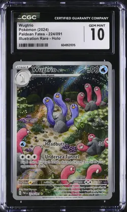 2 slabs Wugtrio 224/091 - Swinub 165 CGC 10 GEM MINT - IR Holo - Pokemon TCG - Image 1