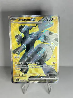 Pokemon TCG Zekrom ex Full Art 158/086 Black Bolt NM English - Image 1