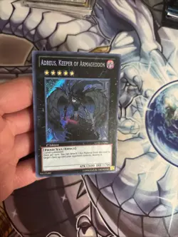 (SRH) Yugioh Adreus, Keeper Of Armageddon GENF-EN086 Secret Rare 1st Ed VLP - Image 3