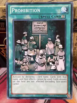 YUGIOH TCG PROHIBITION SDMM-EN022 COMMON 1ST EDITION LP - Image 1