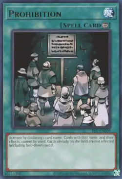 YUGIOH Prohibition PSV-EN039 25th Anniversary Rare NM - Image 1
