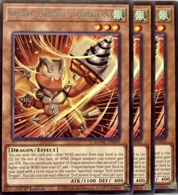 3x Yugioh Drill Armed Dragon MZMU-EN030 - Rare - 1st Edition NM - Image 1
