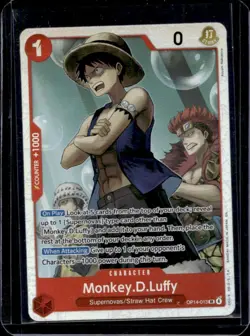 2026 One Piece Azure Sea's Seven Monkey D. Luffy Super Rare #OP14-013 - Image 1