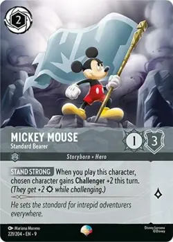 Mickey Mouse - Standard Bearer (Epic) 221/204 Fabled Holo NM Disney Lorcana - Image 1
