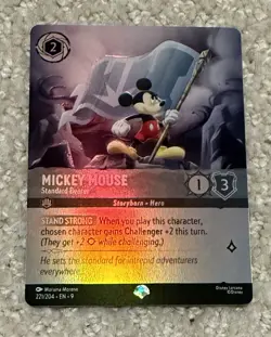 Disney Lorcana - FABLED Mickey Mouse Standard Bearer Epic Foil 221/204 - Image 1