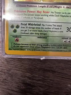 Pokemon Dark Vileplume Holo Rare Card 13/82 First Edition Team Rocket - Image 2