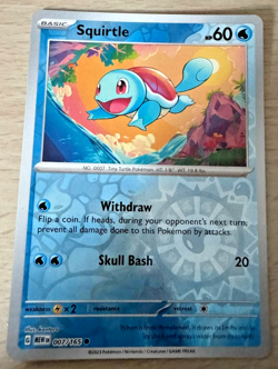 Pokemon TCG Squirtle 007/165 Scarlet & Violet 151 Reverse Holo Card - Image 1
