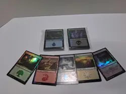 MTG Magic the Gathering Foil Land Cards Lot of 50 – 10 Each Color – NM/M/LP - Image 1