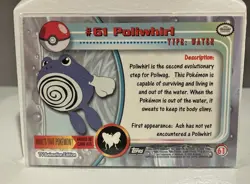Poliwhirl #61 - Pokemon Topps card - Black Logo TCG - Image 2