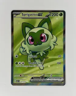 Pokemon Sprigatito ex Rare Full Art Holo English ASC Card 251/217 - Image 1