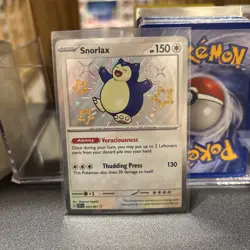 Pokemon TCG Snorlax 202/091 Shiny Holo Rare Paldean Fates Card - Image 1