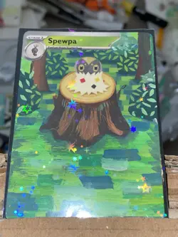 Spewpa Full Art Pokemon Card Custom ACEO Acrylic Hand Painted Collectable Card - Image 1