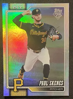 2026 Topps Series 1 Paul Skenes Rainbow Foil #100 Pittsburgh Pirates - Image 1