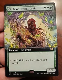 Circle of Dreams Druid - Forgotten Realms (383) - NM - Extended Art - MTG - AFR - Image 1